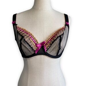 Freya - sheer embroidered bralette - Size 30G